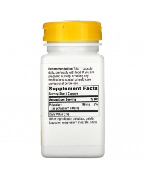 Nature's Way, калий, 99 мг, 100 капсул